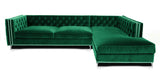 Como - Glamorous Contemporary Chesterfield Velvet Corner Sofa-Sofa-Belle Fierté