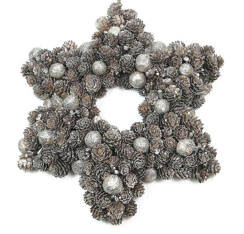 Door Wreath - Cone Star Shaped Christmas Home Door Decoration-Christmas Decorations-Belle Fierté