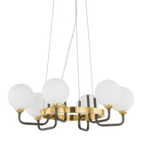 Emilia- Contemporary 6 Light Glass Ceiling Lamp, Modern Chandelier-Ceiling Lamp-Belle Fierté