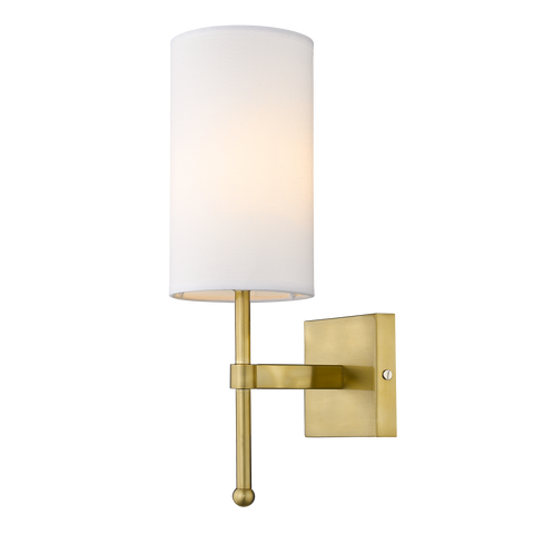 Hamilton - Contemporary Wall Lamp, White Shade Gold Finish Wall Light-Wall Light-Belle Fierté