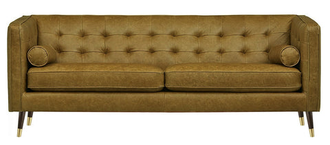 Dashiell - Industrial Style Leather Sofa-Sofa-Belle Fierté