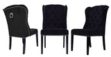 Ely - Black Velvet Knocker Glamourous Dining Chair, Set of 2-Chair Set-Belle Fierté