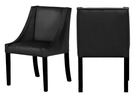 Erica - Black Velvet Dining Chair, Set of 2-Chair Set-Belle Fierté
