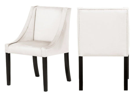 Erica - Cream Velvet Dining Chair, Set of 2-Chair Set-Belle Fierté