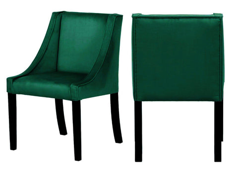 Erica - Green Velvet Dining Chair, Set of 2-Chair Set-Belle Fierté