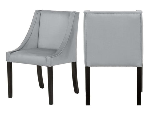 Erica - Grey Velvet Dining Chair, Set of 2-Chair Set-Belle Fierté