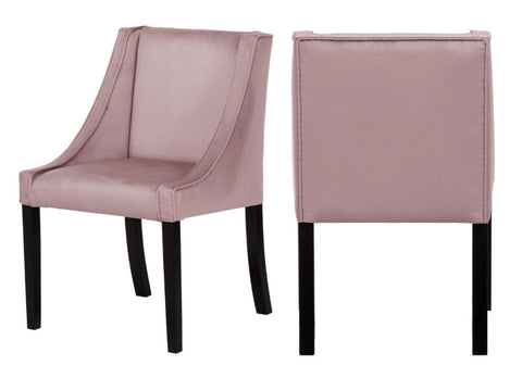 Erica - Pink Velvet Dining Chair, Set of 2-Chair Set-Belle Fierté