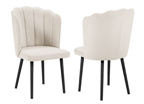 Elora - Cream Velvet Dining Chair, Set of 2-Chair Set-Belle Fierté