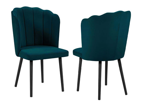 Elora - Teal Velvet Dining Chair, Set of 2-Chair Set-Belle Fierté