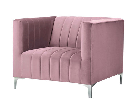 Felicia - Pink Modern Velvet Armchair-Armchair-Belle Fierté