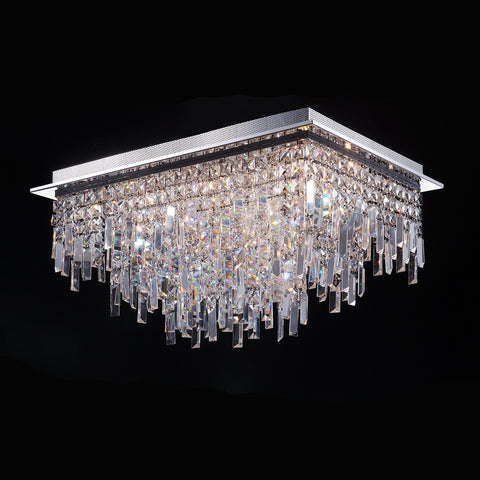 Irene - Luxury Flush Ceiling Light, Elegant Crystal Chandelier-Ceiling Lamp-Belle Fierté