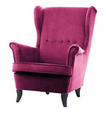 Doris - Wingback Velvet Armchair, Scandinavian Armchair-Armchair-Belle Fierté