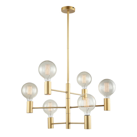 Mia - Modern Gold 6 Light Ceiling Lamp-Ceiling Lamp-Belle Fierté
