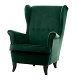 Doris - Wingback Velvet Armchair, Scandinavian Armchair-Armchair-Belle Fierté