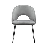 Johansson - Modern Velvet Metal Base Dining Chair-Chair-Belle Fierté