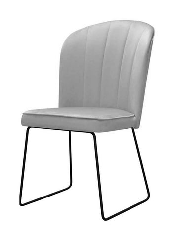 Jace - Velvet Dining Chair, Metal Leg Chair-Chair-Belle Fierté