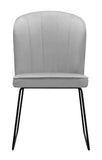 Jace - Velvet Dining Chair, Metal Leg Chair-Chair-Belle Fierté