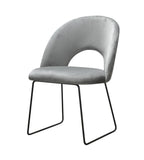 Johansson - Modern Velvet Metal Base Dining Chair-Chair-Belle Fierté