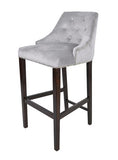 Sharon - Luxury Chesterfield Studded Kitchen Stool, Velvet Bar Chair-Bar chair-Belle Fierté