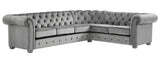 Adeline - XL Chesterfield Velvet Corner Sofa-Sofa-Belle Fierté