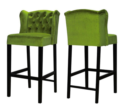 Helen - Lime Green Kitchen Stool, Breakfast Bar Chair, Set of 2-Bar chair-Belle Fierté