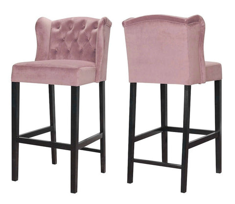 Helen - Pink Kitchen Stool, Breakfast Bar Chair, Set of 2-Bar chair-Belle Fierté
