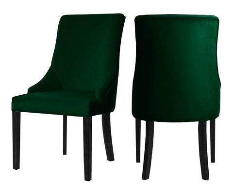 Herne - Green Velvet Dining Chair, Set of 2-Chair Set-Belle Fierté