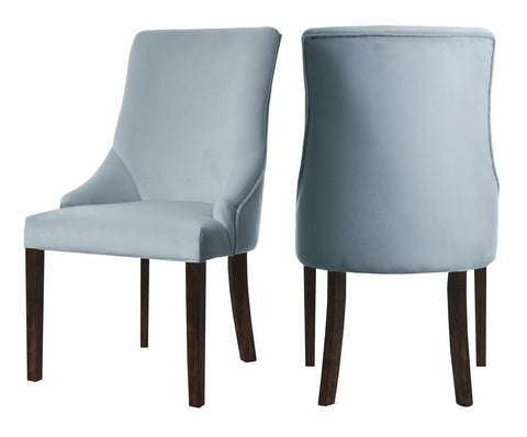 Herne - Light Blue Velvet Dining Chair, Set of 2-Chair Set-Belle Fierté