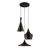 Elena- Industrial 3 Light Black Ceiling Pendant Lamp-Ceiling Lamp-Belle Fierté