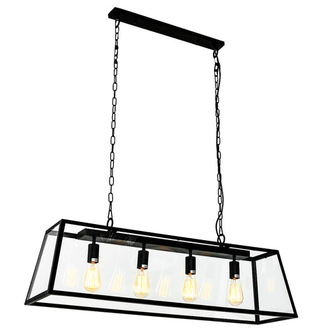 Gaia- Industrial Type 4 Light Kitchen Dining Room Ceiling Pendant Lamp-Ceiling Lamp-Belle Fierté