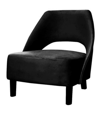 Kayden - Black Modern Velvet Armchair-Armchair-Belle Fierté