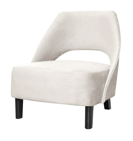 Kayden - Cream Modern Velvet Armchair-Armchair-Belle Fierté