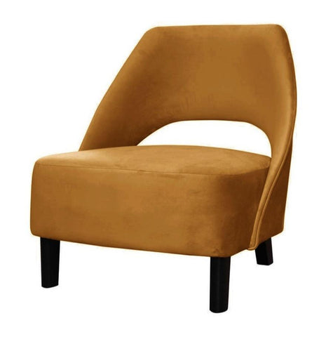 Kayden - Orange Modern Velvet Armchair-Armchair-Belle Fierté