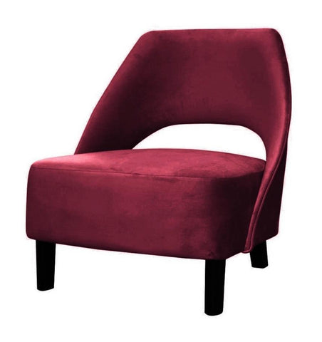 Kayden - Red Modern Velvet Armchair-Armchair-Belle Fierté