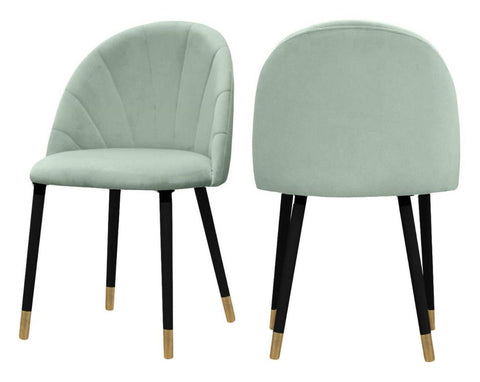 Kimberly - Sage Green Velvet Dining Chair, Set of 2-Chair Set-Belle Fierté