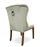 Ely - Chesterfield Knocker Ring Chair, Shabby Chic Velvet Dining Chair-Chair-Belle Fierté