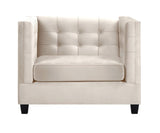 Larsson - Beige Modern Velvet Armchair-Armchair-Belle Fierté