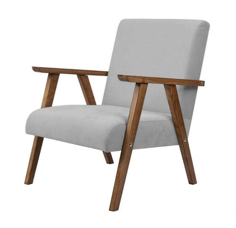 Liam - Grey Mid Century Retro Armchair-Armchair-Belle Fierté