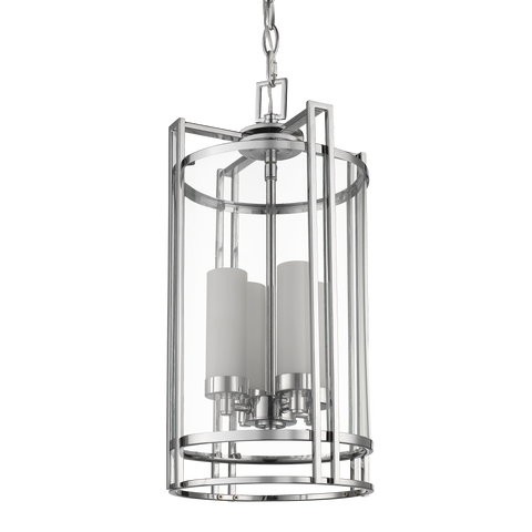 ADELE - Glamour Ceiling Lamp, Glass Chrome Lantern Style Chandelier-Ceiling Lamp-Belle Fierté