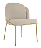 Loretto - Gold Metal Frame Velvet Dining Chair-Chair-Belle Fierté