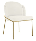 Loretto - Gold Metal Frame Velvet Dining Chair-Chair-Belle Fierté