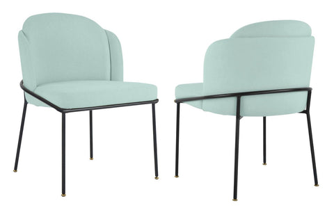 Loretto - Mint Velvet Black Leg Dining Chair, Set of 2-Chair Set-Belle Fierté
