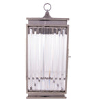 Byron - Chrome and Glass Lantern, Candle Holder 60cm-Candle Holders & Lanterns-Belle Fierté