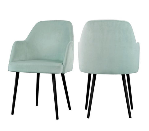 Mocate - Mint Modern Velvet Dining Chair, Set of 2-Chair Set-Belle Fierté