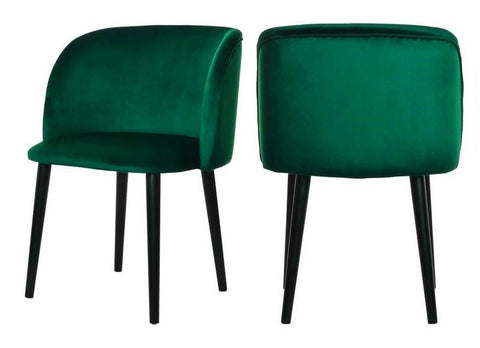 Mona - Emerald Green Velvet Dining Chair , Set of 2-Chair Set-Belle Fierté