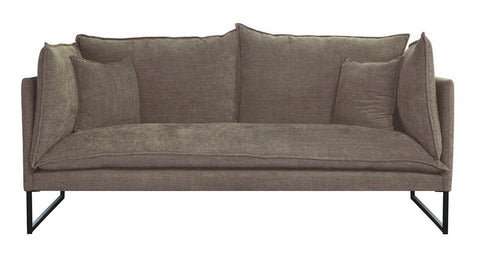 Mia - Modern Brown Fabric Sofa, 2 Seater Sofa-Sofa-Belle Fierté