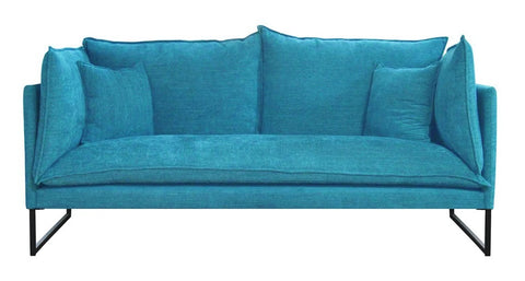 Mia - Modern Teal Fabric Sofa, 2 Seater Sofa-Sofa-Belle Fierté