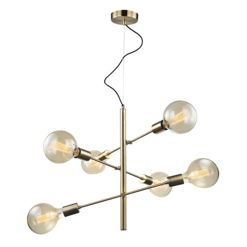 Adele - Modern Industrial 6 Light Metal Ceiling Lamp-Ceiling Lamp-Belle Fierté