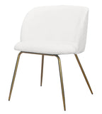 Mona - Bouclé Dining Chair, Gold Metal Legs-Chair-Belle Fierté