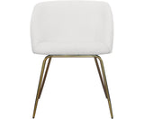 Mona - Bouclé Dining Chair, Gold Metal Legs-Chair-Belle Fierté